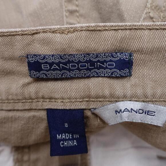 Bandolino‎ Cropped Jeans Women's 8 Beige Mandie Cotton Stretch Classic Straight - Picture 4 of 8